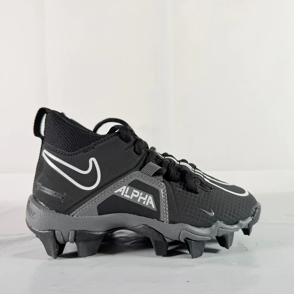 Nike Alpha Menace 3 Shark BG Football Cleats Black Grey Size‎ 10C CV0581-010